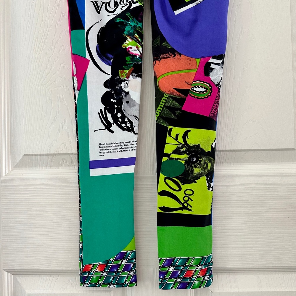 Gianni Versace Couture Vintage Vogue Print Leggings IT 40 / US 4 - Picture 7 of 16